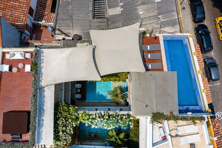 Car010 - Casa com piscina na cidade historica de Cartagena