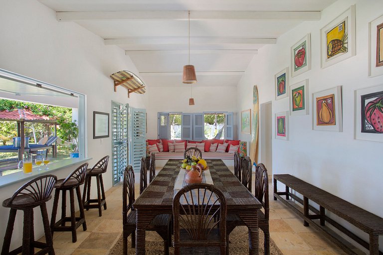 Cea001 - Casa pé na areia com piscina & jardim