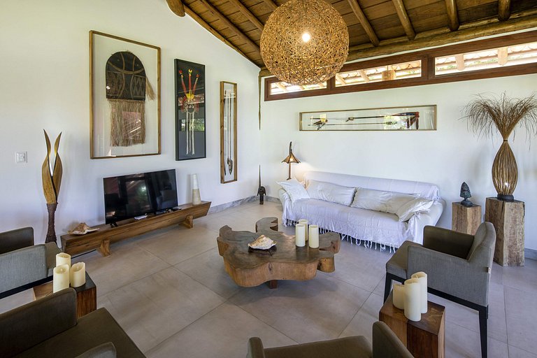 Bah302 - Casa luxo pé na areia em Barra Grande