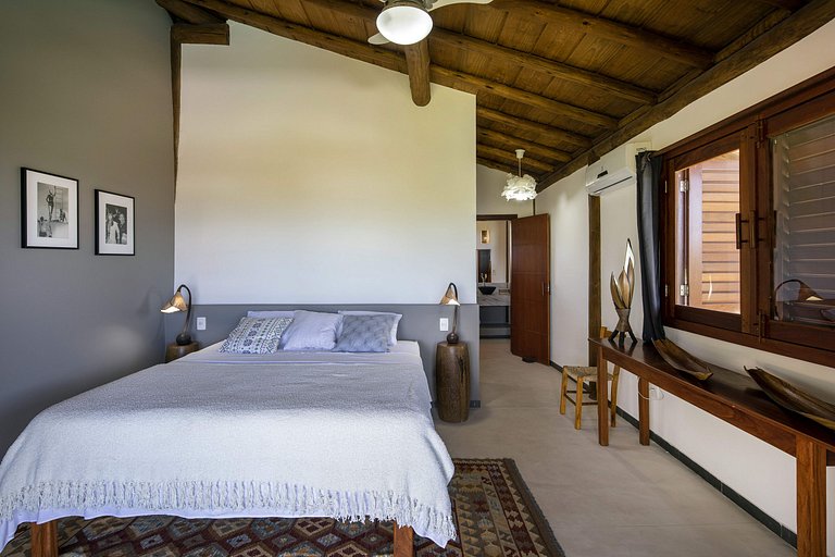 Bah302 - Casa luxo pé na areia em Barra Grande