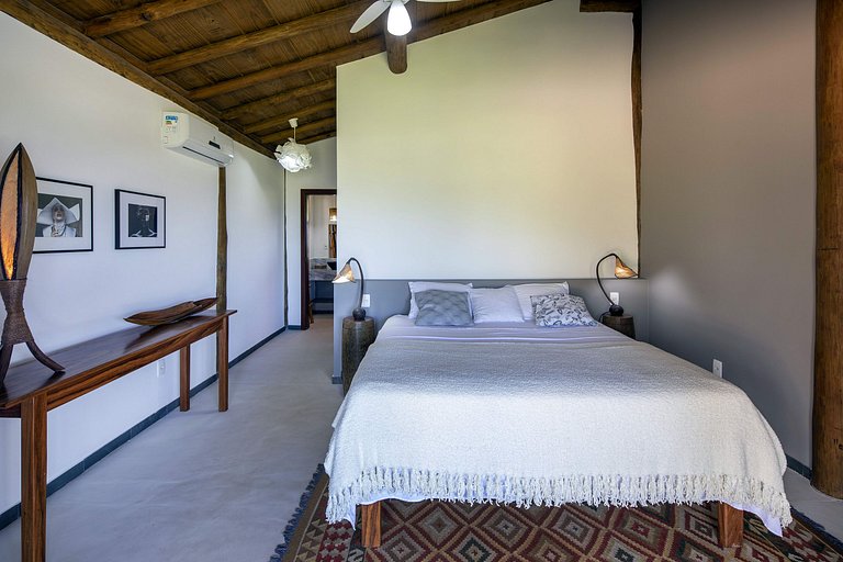 Bah302 - Casa luxo pé na areia em Barra Grande