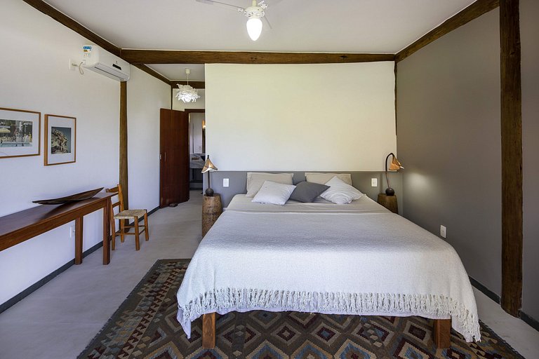 Bah302 - Casa luxo pé na areia em Barra Grande