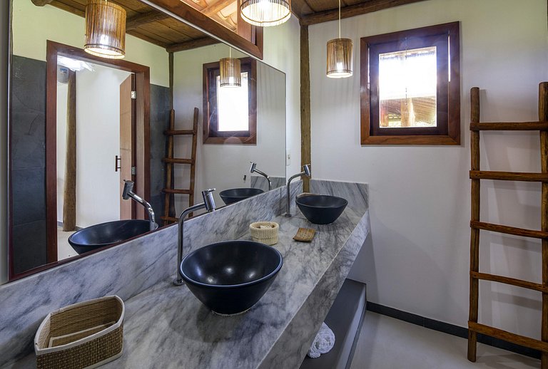 Bah302 - Casa luxo pé na areia em Barra Grande