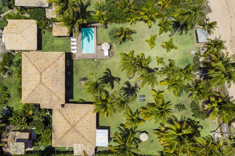 Bah302 - Casa luxo pé na areia em Barra Grande