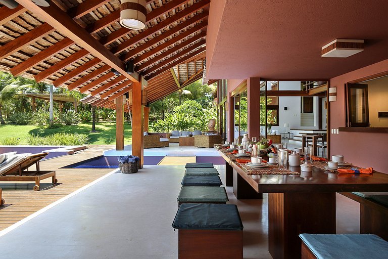 Mansão, férias, 6 suítes, golf, mar, natureza, Trancoso, Bah