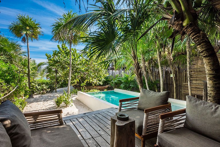 Tul024 - Casa pé na areia com piscina em Tulum
