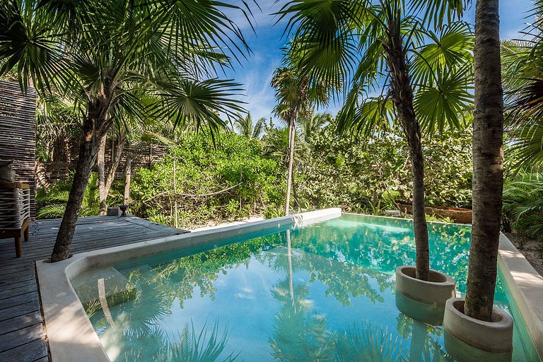 Tul024 - Villa sur le sable avec piscine à Tulum