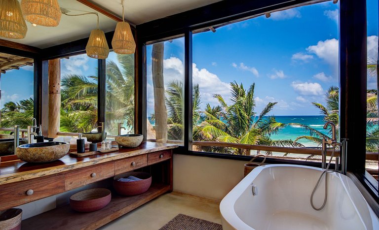 Tul026 - Fantastique villa en bord de mer à Tulum