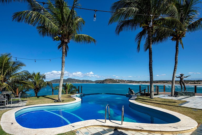Buz045 - Villa de luxo com linda vista do mar em Búzios
