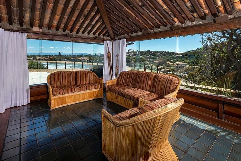 Buz045 - Luxury Mansion with beautiful sea view in Buzios