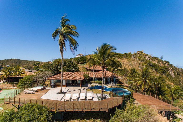Buz045 - Luxury Mansion with beautiful sea view in Buzios