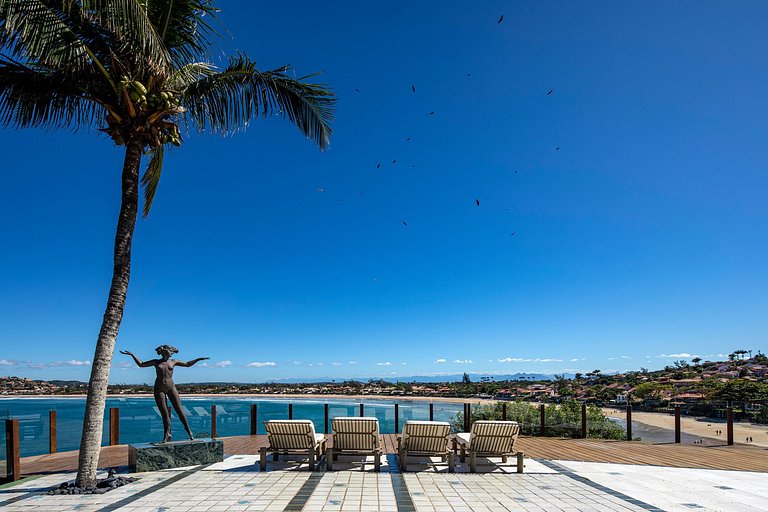 Buz045 - Villa de luxo com linda vista do mar em Búzios