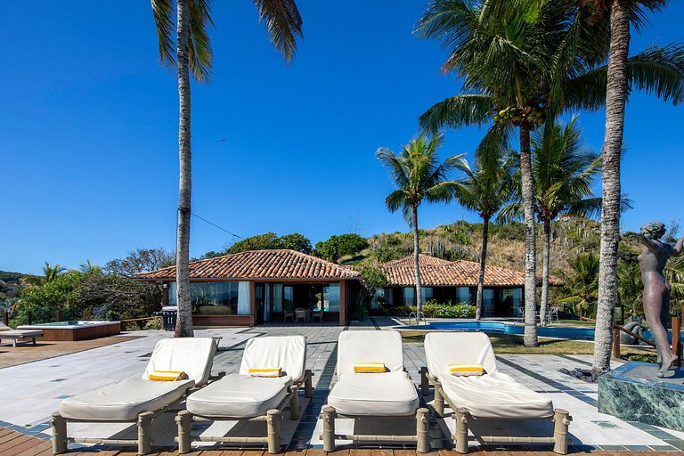 Buz045 - Luxury Mansion with beautiful sea view in Buzios