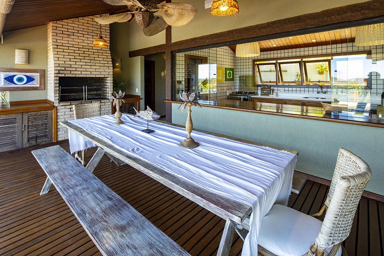 Buz051 - Maravilhosa casa com vista para o mar em Geribá