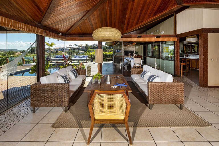 Buz051 - Wonderful house overlooking the sea in Geribá