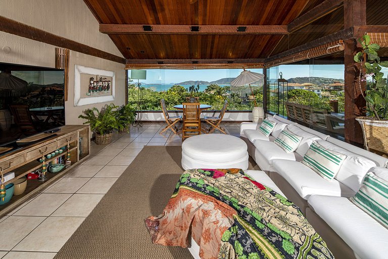 Buz051 - Wonderful house overlooking the sea in Geribá