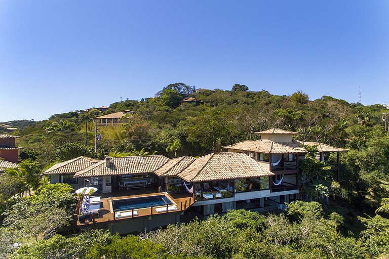 Buz051 - Wonderful house overlooking the sea in Geribá
