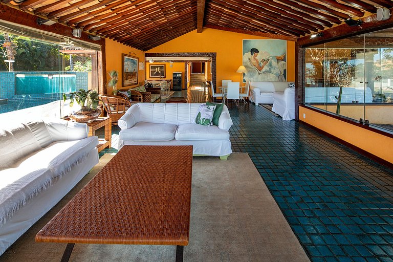 Buz039 - Casa à beira-mar com piscina e quadra de tênis