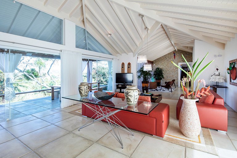 Buz055 - Charmosa villa de 5 suítes com vista em Geribá