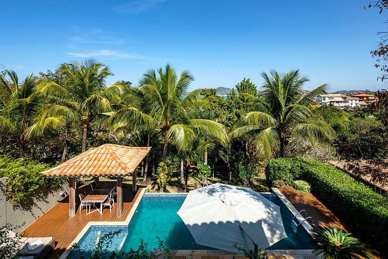 Buz055 - Charmosa villa de 5 suítes com vista em Geribá
