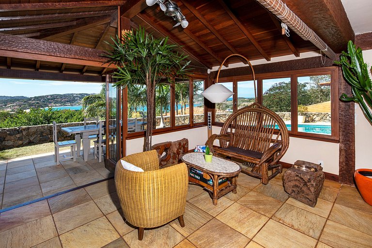 Buz025 - Casa de luxo com quatro quartos e piscina em Búzios