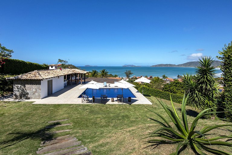 geriba beach, buzios, rio, house, 5 bedroom, hill, wooden de