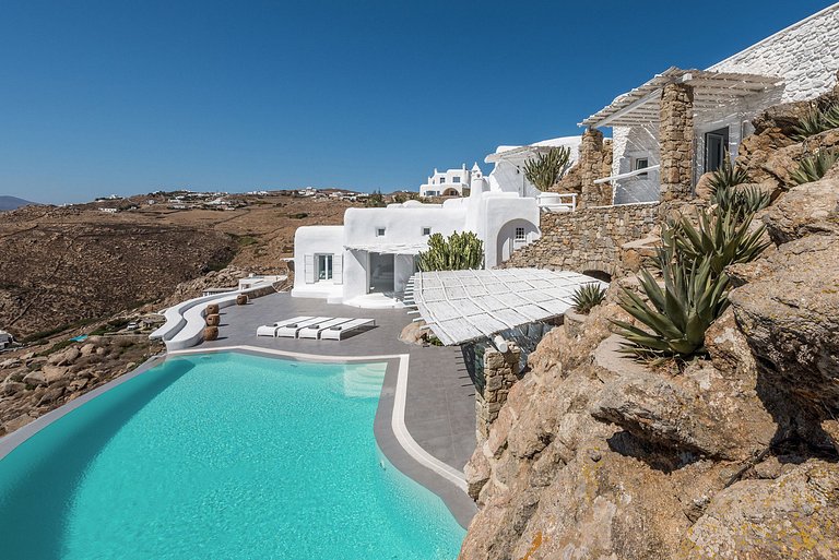 Cyc086 - Villa com vista para o Mar Egeu, Mykonos