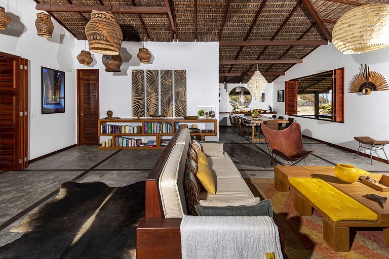 Cea016 - Bela casa de praia de 6 quartos em Guajiru