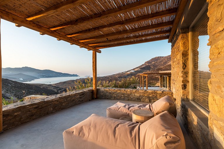 Cyc075 - Elégante villa avec vue sur la mer Égée, Mykonos.