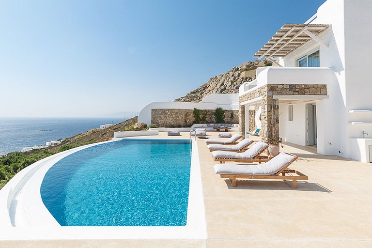 Cyc071 - Villa avec cinéma en plein air à Mykonos