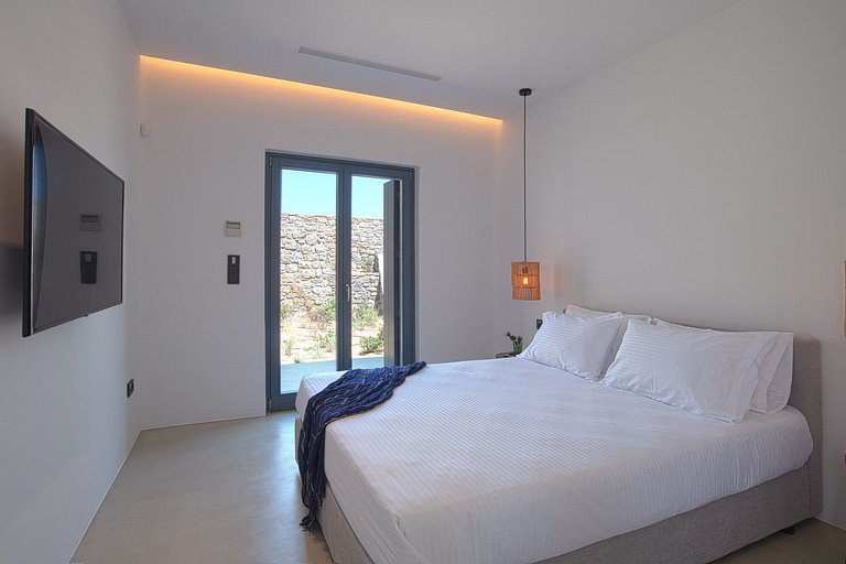 Cyc045 - Villa sobre la bahía de Kalafatis, Mykonos