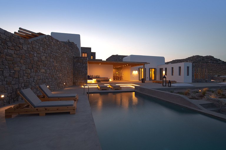 Cyc045 - Villa sobre a baía de Kalafatis, Mykonos