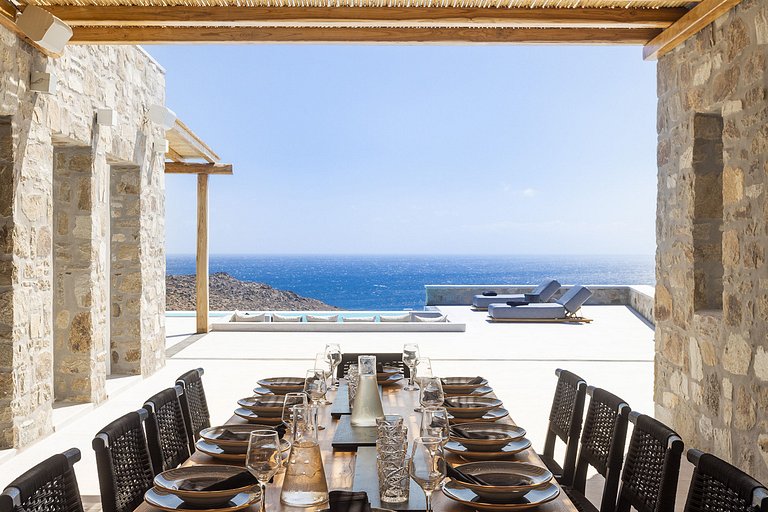 Cyc062 - Villa moderna de Glyfadi Cove, Mykonos