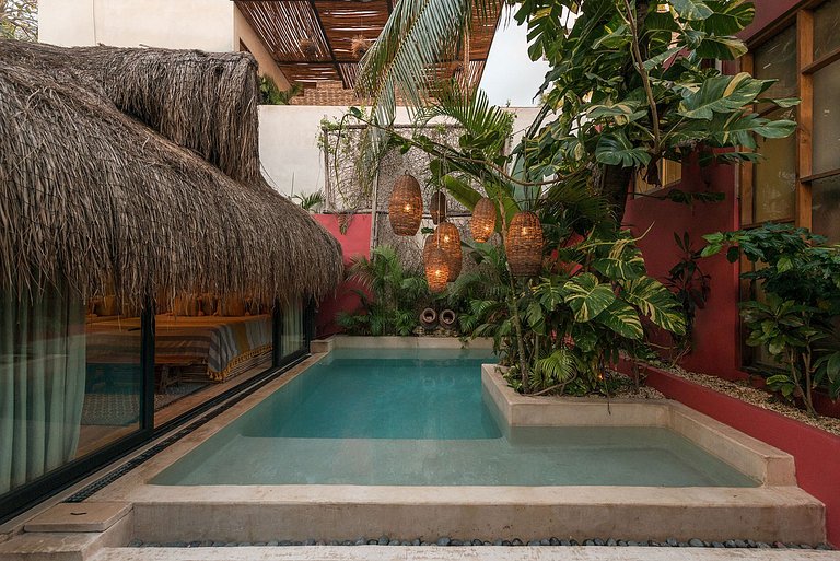 Tul037 - Splendid 3 bedroom bungalow with pool in Tulum