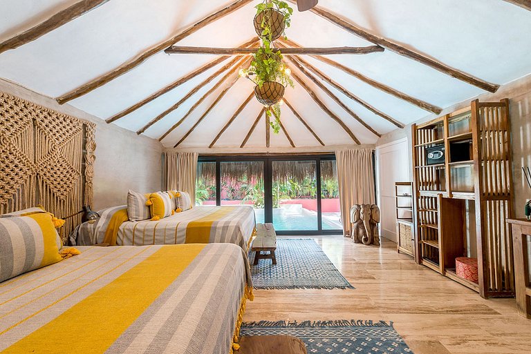 Tul037 - Splendid 3 bedroom bungalow with pool in Tulum