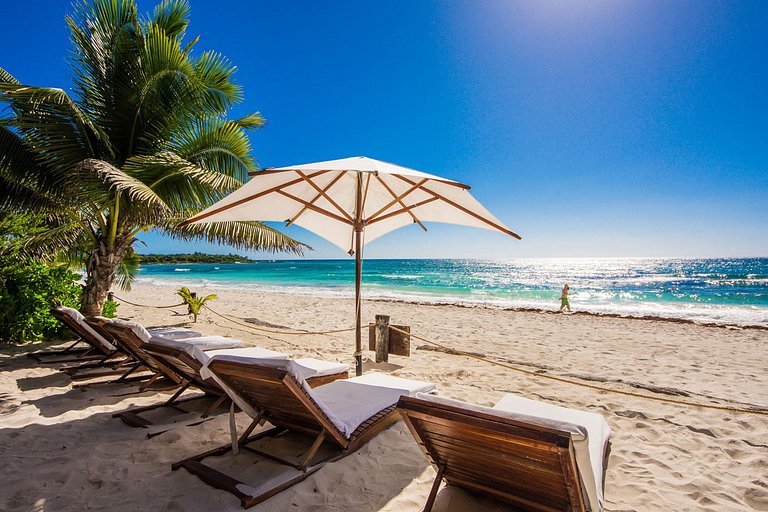 Pta005 - Beautiful tropical house by the sea at Xpu-Ha beach