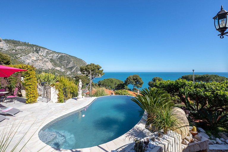 Azu006 - Luxury Villa above Eze-Sur-Mer, French Riviera