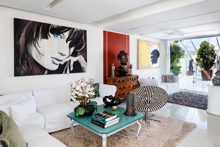 Rio078 - Linda e charmosa cobertura com piscina no Leblon