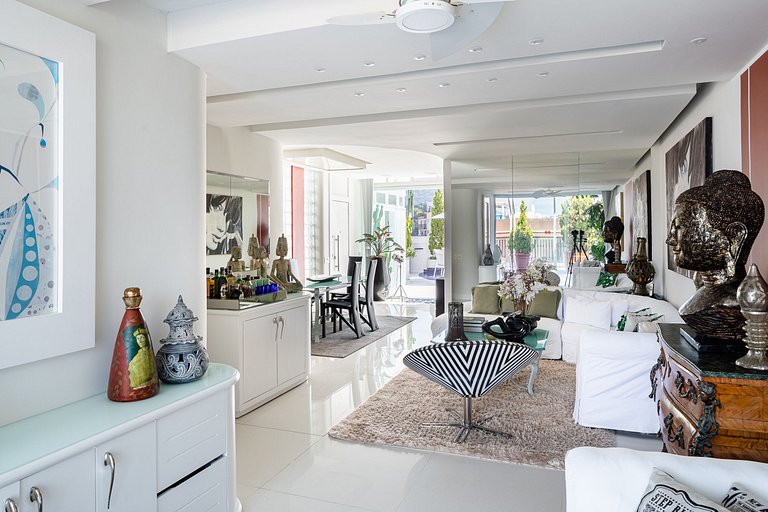 Rio078 - Linda e charmosa cobertura com piscina no Leblon