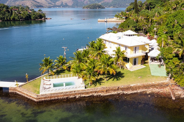 Mansão de luxo, seis suítes, Ilha do Cavaco, praia, Angra do