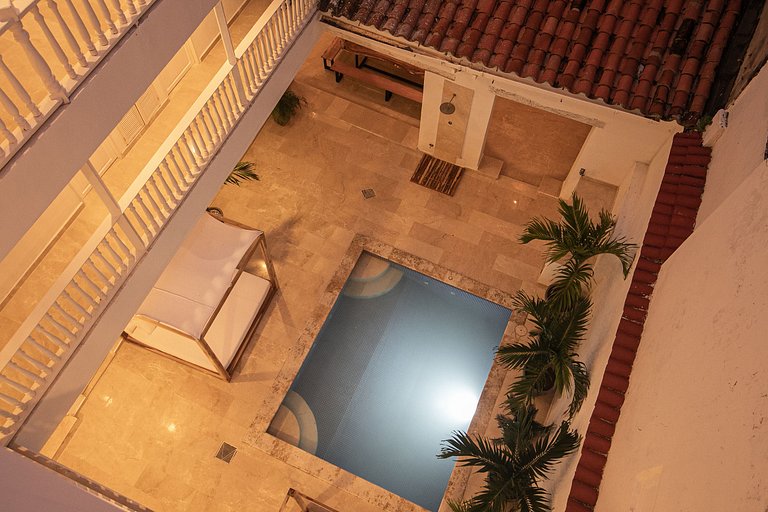 Car102 - Casa luxuosa para alugar na Cidade Velha, Cartagena