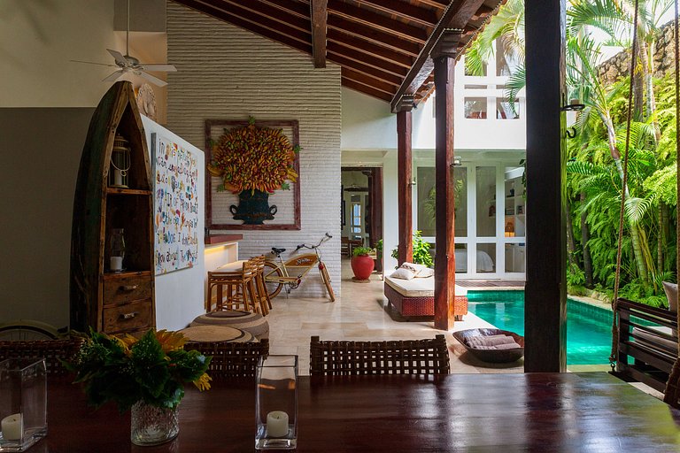 Car083 - Charming villa with pool and 3 suites in Cartagena