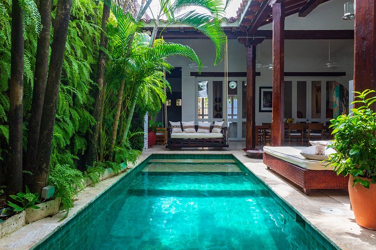 Car083 - Charming villa with pool and 3 suites in Cartagena