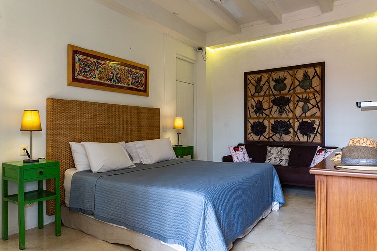 Car083 - Charmosa villa com piscina e 3 suites em Cartagena