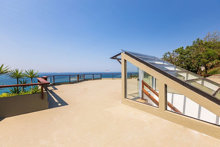Rio053 - Villa de 5 étages avec vue incroyable à Joá
