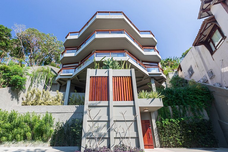 Rio053 - Villa de 5 étages avec vue incroyable à Joá