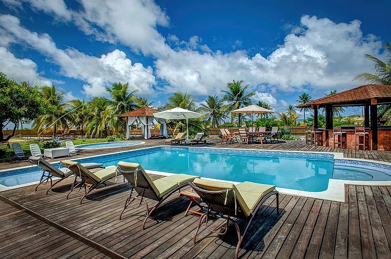 Bah440 - Casa de playa de 6 habitaciones en Jandaira