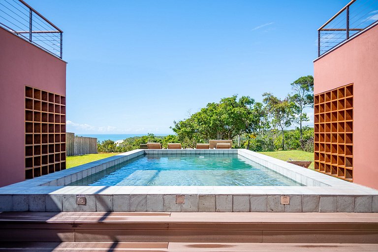 Bah081 - Casa com piscina e vista para o mar em Trancoso