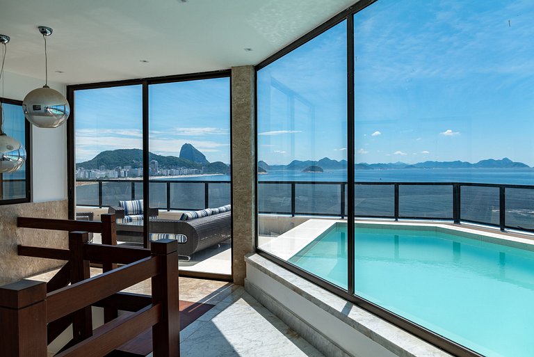 Rio011 - Cobertura de luxo em frente ao mar