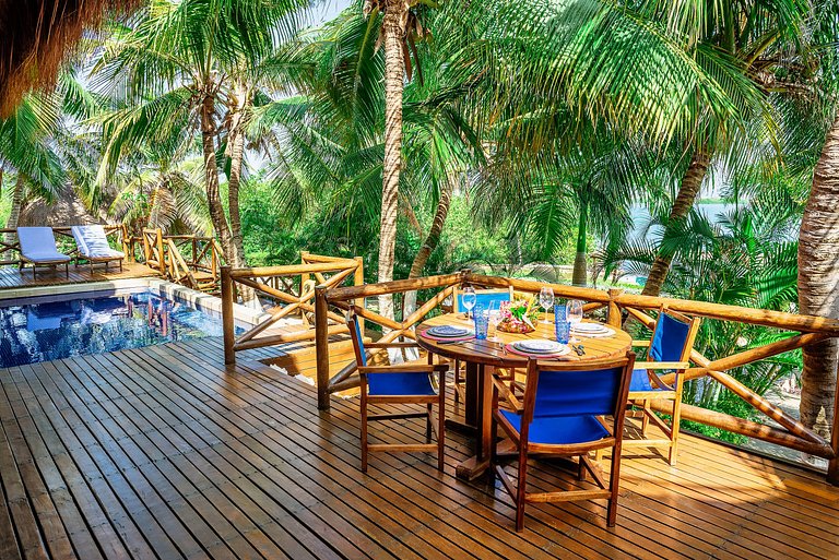 Car094 - Lindo bangalô de 4 quartos em Baru